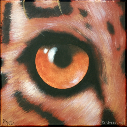 Augenblick eines Leoparden Acryl auf Leinwand;
30 x 30 cm